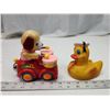 Image 2 : Vintage toys - Wind up musical dog & rubber duck