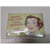 Image 1 : Sealed "A bad attitude" tin sign - approx. 8"x10"