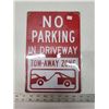 Image 1 : Sealed "No Parking" tin sign - approx. 8"x10"