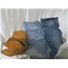 Image 1 : Woman's Leather Boots from Brazil size 7.5 and 2 Pairs "Silver" Jeans - sizes W32/L31 and W34/L34