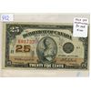 Image 1 : 1923 25 Cents Shinplaster. Campbell0-Clark signatures. DC-24d. The last Shinplaster series. Fine-12 