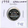 Image 1 : 1998 Canadian Specimen 5 Cents. The special finish on the coin is a three-fold combination of brilli