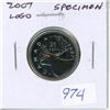 Image 1 : 2007 Logo Specimen 25 Cents. The first year of the RCM Logo. The special finish on the coin is a thr