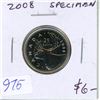 Image 1 : 2008 Logo Specimen 25 Cents. The special finish on the coin is a three-fold combination of brilliant