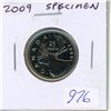 Image 1 : 2009 Logo Specimen 25 Cents. The special finish on the coin is a three-fold combination of brilliant