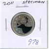 Image 1 : 2011 Logo Specimen 25 Cents. The special finish on the coin is a three-fold combination of brilliant