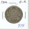 Image 1 : 1906 Canadian Silver 50 Cents. King Edward VII. Key Date. G-6.