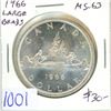 Image 1 : 1966 Large Beads Canadian Silver Dollar. MS-63. Nice.