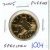 Image 1 : 2005 Puffins Loonie Dollar. This special Puffins Loonie is only available in the Specimen set.