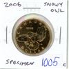 Image 1 : 2006 Snowy Owl Loonie Dollar. This special Snowy Owl Loonie is only available in the Specimen set.