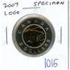 Image 1 : 2007 RCM Logo Specimen $2 Toonie. The first year of the Royal Canadian Mint logo. The special finish