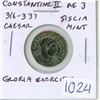 Image 1 : Ancient Rome. Constantine II bronze AE-3. Issued 316 -337 as Caesar. Siscia Mint. Gloria Exercitus. 