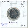 Image 1 : Spain. 1966 (71) 50 Centimes. Dictator General Franco. BU,