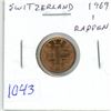 Image 1 : Switzerland. 1969 1 Rappen. BU.
