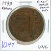 Image 1 : 1933 Regina medal to commemorate the First World Grain Exhibition held in Regina in 1933. Uncirculat