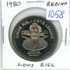 Image 1 : 1980 Regina Trade Dollar. Commemorates Louis Riel. BU.