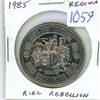 Image 1 : 1985 Regina Trade Dollar. Commemorates the Riel Rebellion. BU.