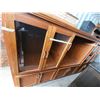 Image 2 : Large vintage entertainment center, w/ glass doors - 95.5"W x 21.5"D x 51.5"H