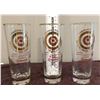Image 1 : #1258 - Set of 3 Canadian Postal National Curling Championship glasses.  Labatt's 1972. 6" tall.  Ex