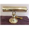 Image 2 : #1263 - Vintage brass bankers style lamp with adjustable arm.  Works.