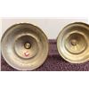 Image 3 : #1264 - Vintage heavy brass candle stick holders.  8" tall.  Made in India sticker.