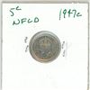 Image 1 : NFLD 1947C silver five cent AU-UNC