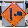 Image 1 : Trucks Entering Highway Sign