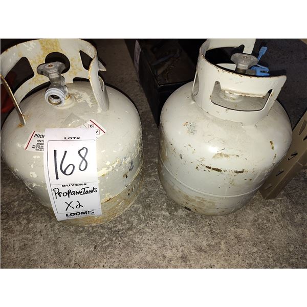 SET OF 2 PROPANE BOTTLES