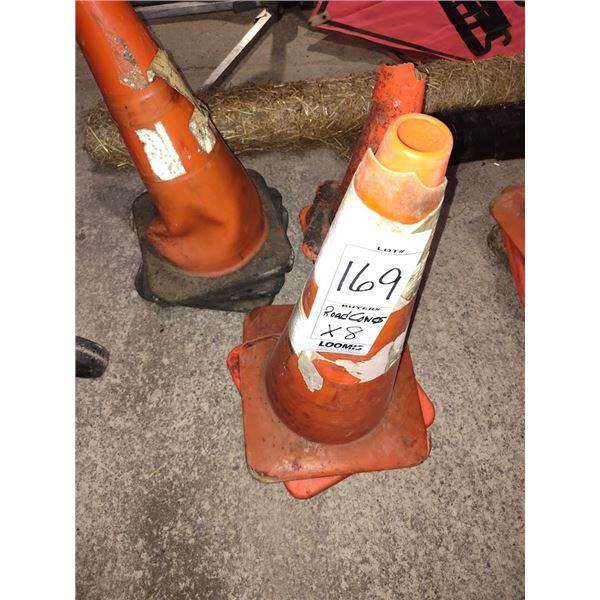 TRAFFIC CONTROL SAFETY CONES S/8
