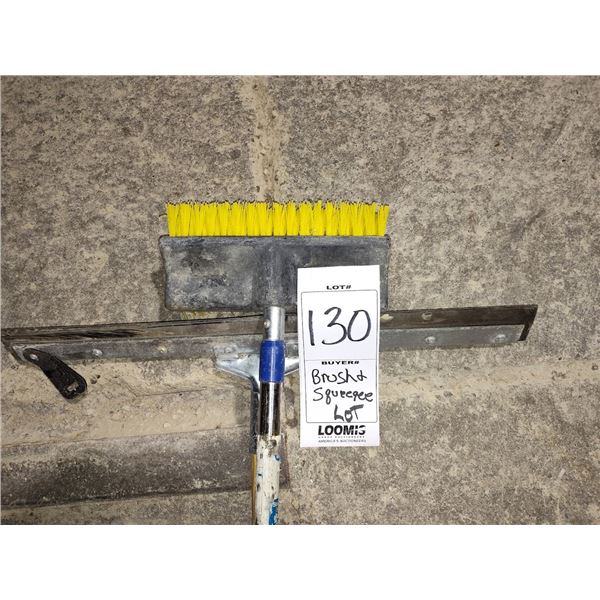 LONG HANDLE CEMENT BRUSH & SQUEEGY