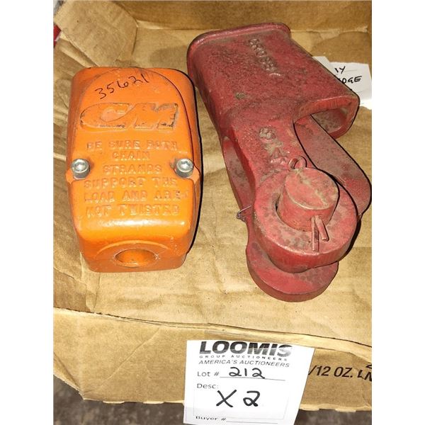 S/2 CROSBY & CM CAST CHAIN & WEDGE SOCKET ITEMS