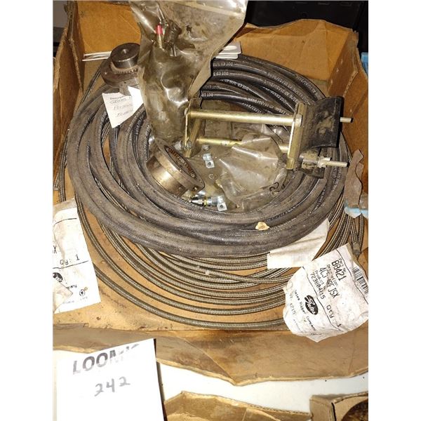 LOT OF ASSORTED TROLLY PARTS & CABLE