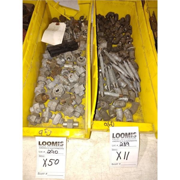 BUNDLE #290 & #289 APPROXIMATELY 61 PIECE HARDWARE