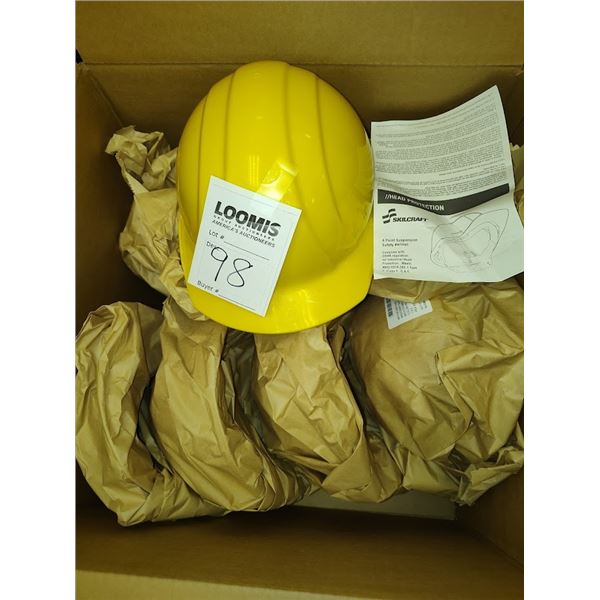 NEW SKILCRAFT 4- POINT SUSPENSION ONE -SIZE SAFETY HELMETS