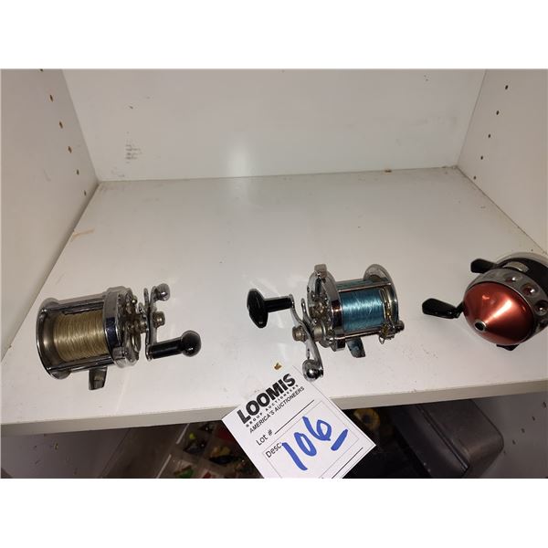 SET OF 3 ASSORTED FISHING REELS