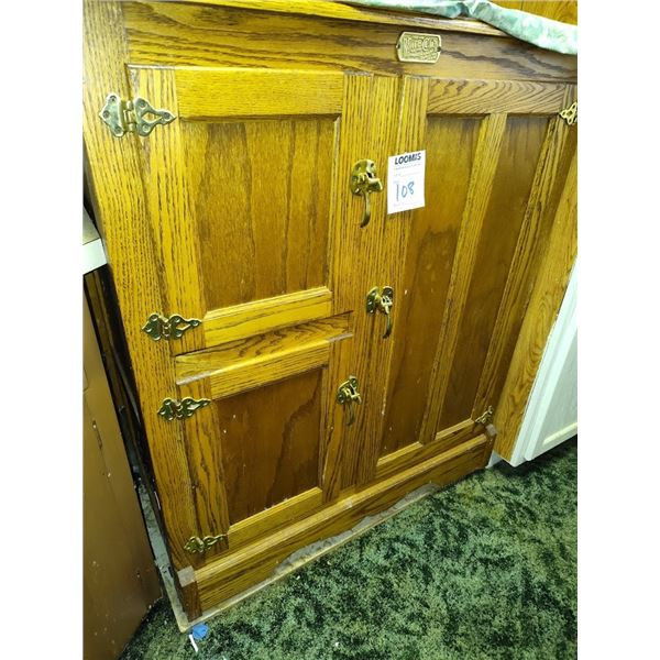 REPRODUCTION OAK ICE BOX