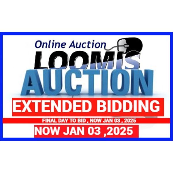 NOTICE: AUCTION IS BEING EXTENDED UNTIL AFTER NEW YEARS