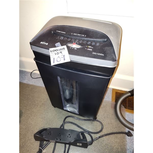 ATIVA PAPER SHREDDER & POWER STRIP