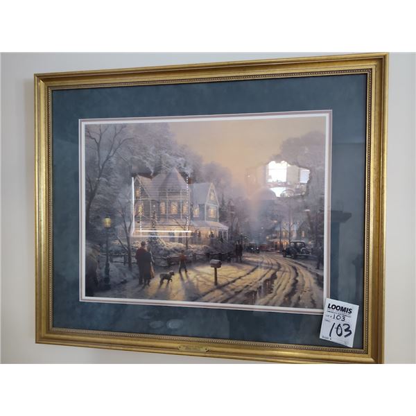 SIGNED THOMAS KINKADE #130/870 FRAMED ART
