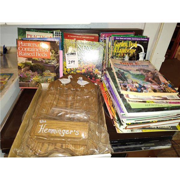 BUNDLE OF HOME & GARDEN BOOKS & WOOD CALENDAR