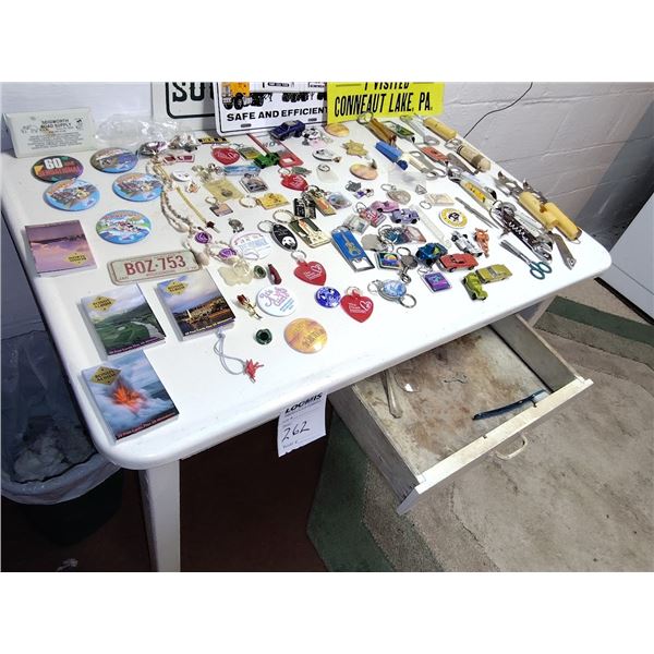 VINTAGE PORCELAIN TOP TABLE
