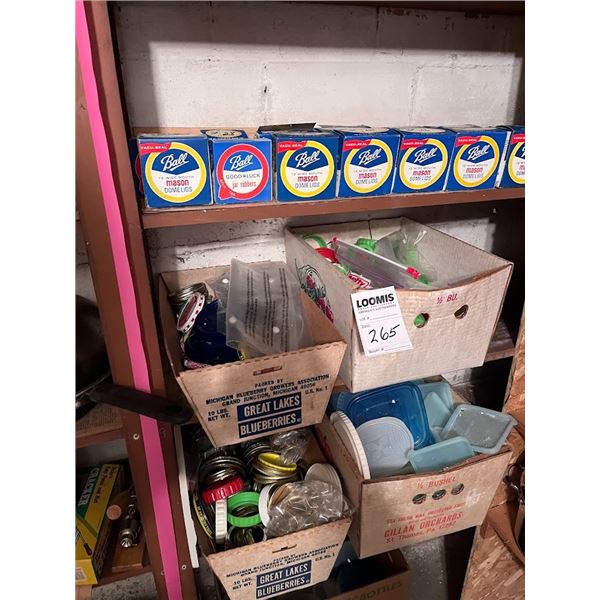 NEW CANNING ITEMS & STORAGE ITEMS LOT