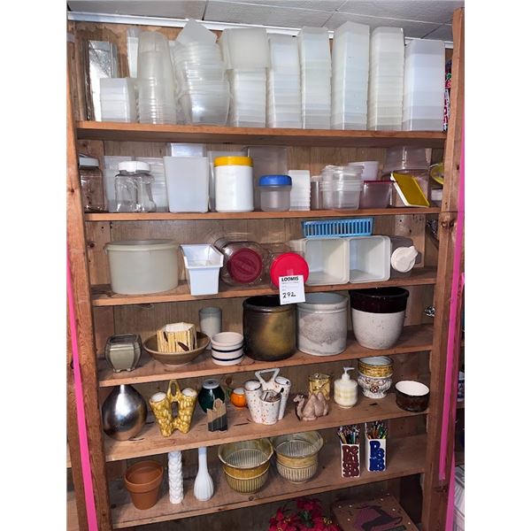 HUGE LOT OF STORAGE & HOME ITEMS & CROCKS