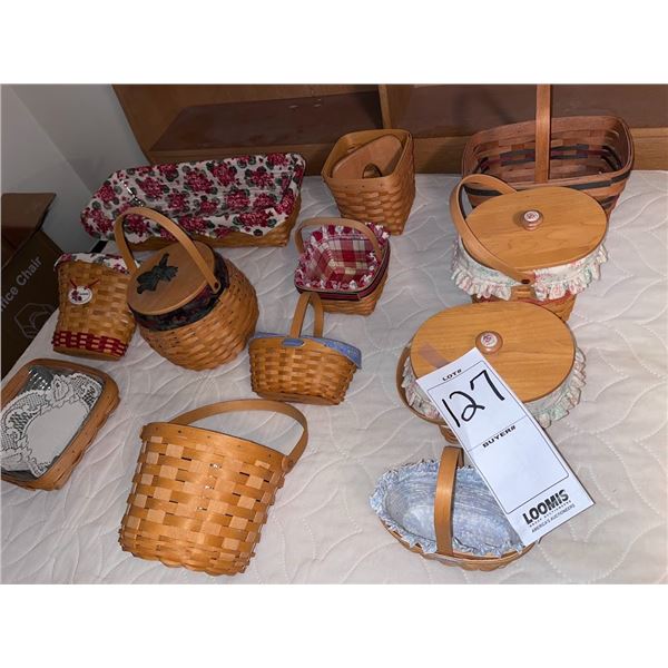 SET OF 12 LONGABERGER BASKET COLLECTION