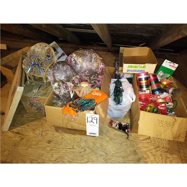 ASSORTED SEASONAL DECORATION & GIFT WRAP