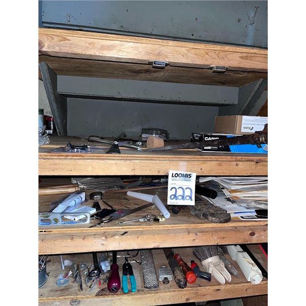 ASSORTMENT OF TOOLS AND HOME REPAIR ITEMS