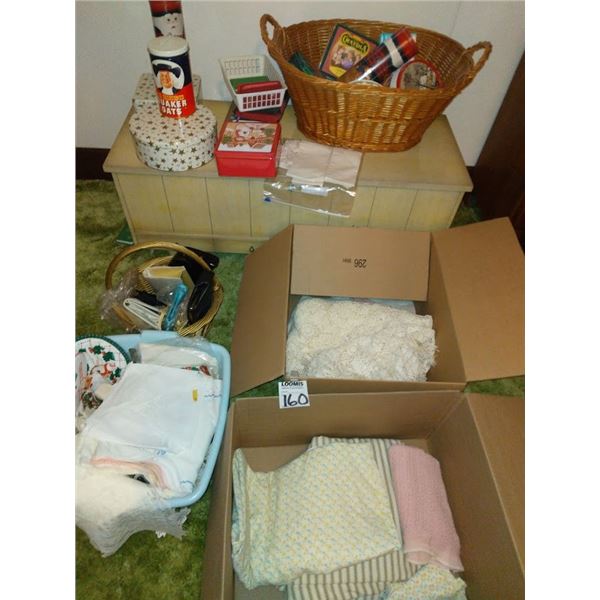 COLLECTIBLE TINS, BEDDING