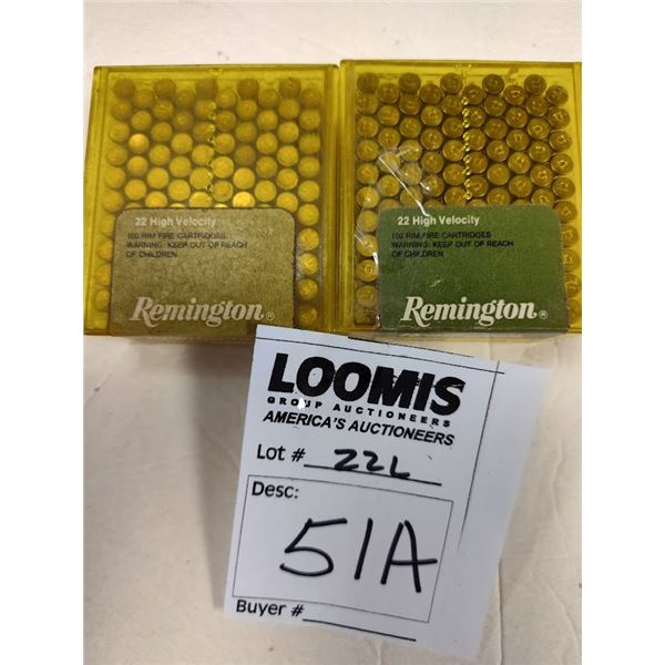 REMINGTON 22 LONG HIGH VELOCITY AMMO