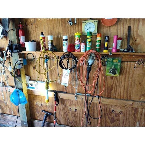 GARAGE BUNDLE LOT OF ELECTRICAL, TOOLS AND OTHER ITEMS