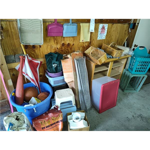 LARGE LOT OF PLASTIC STORAGE & OTHER ITEMS